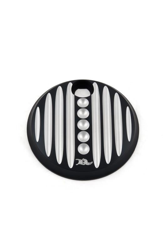Gas Cap Cover, Black Machine Cut, 08 up FL