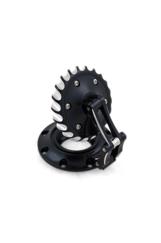 Neo-Fusion Gas Cap, Black Machine Cut