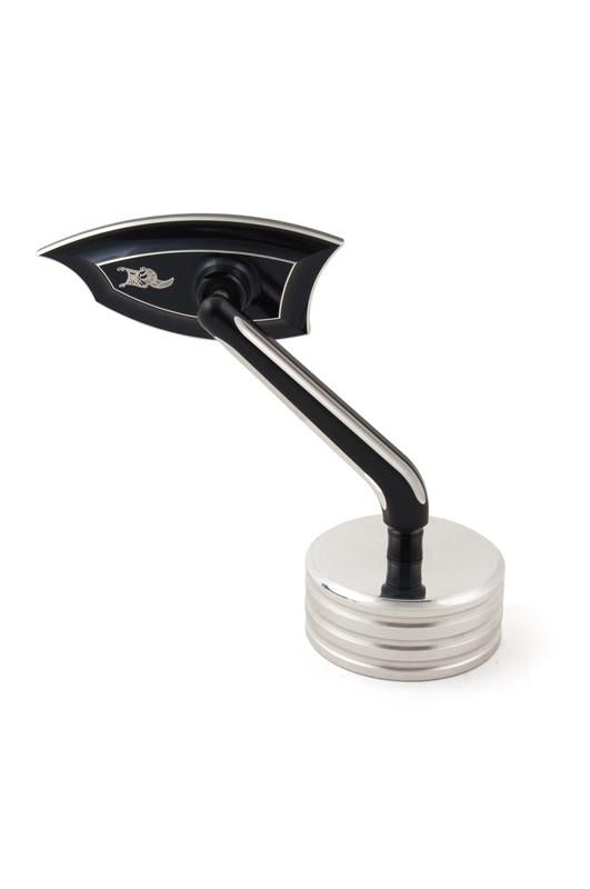 Vanquish Mirror, Black/Machine, Right