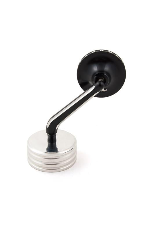 Classic Mirror, Black Machine Cut, Left