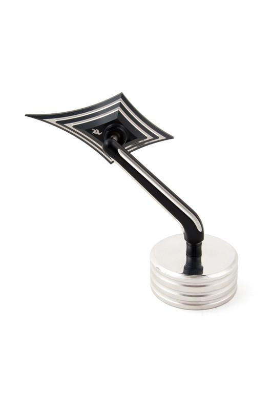 Pointed Mirror, Black Machine Cut, Right