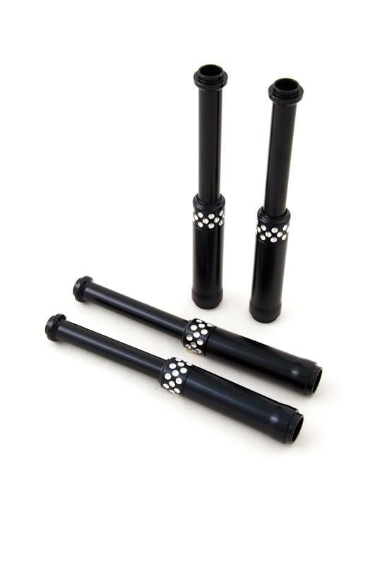 Billet Pushrod Covers, TC, Black Machine