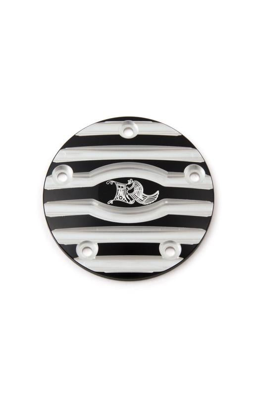 Ribbed Points Cover, 5-Hole, Black/Machine Cut